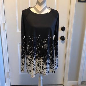 Snowflake design long sleeve top